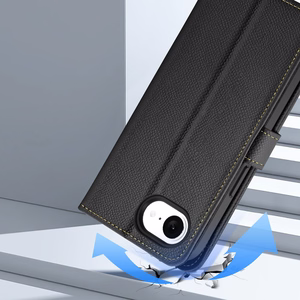 Dux Ducis Lawa iPhone 16e Leather Ümbris with Detachable Magnetic Wallet - Must