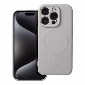 SILICONE MAG ÜMBRIS compatible with MagSafe jaoks IPHONE 15 Pro titanium