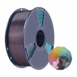 Sunlu PLA+ Silk neljavärviline filament (punane-kollane-roheline-must)