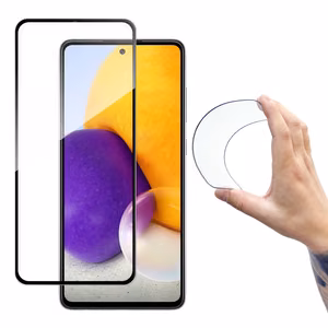 Wozinsky Full Cover Flexi Nano Glass hübriid ekraanikaitsekile koos raamiga Samsung Galaxy A72 4G must