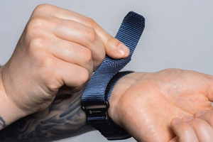 Strap to Apple Watch Forcell F-Design FA05 nylon hook-and-loop 42 / 44 / 45 / 49 mm sinine