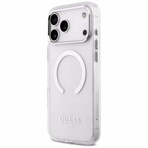 Guess Metal Outline MagSafe ümbris jaoks iPhone 17 Pro Max - hõbedane