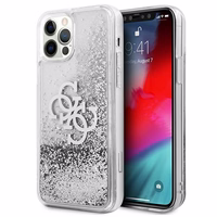 Guess GUHCP12LLG4GSI iPhone 12 Pro Max 6.7" hõbedane/hõbedane kõvakaaneline 4G Big Liquid Glitter