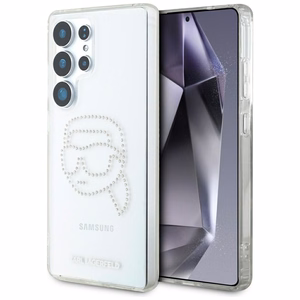KARL LAGERFELD ümbris jaoks SAMSUNG S25 Ultra KLHCS25LHKHDCELT (IML Rhinestones K Head) läbipaistev