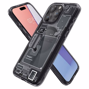 Spigen Ultra Hybrid Mag Ümbris with MagSafe jaoks iPhone 15 Pro - Dark hall (Zero One Pattern)