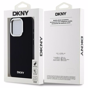 DKNY Plain Logo MagSafe iPhone 15 Pro Ümbris - Must