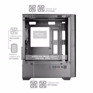 Mars Gaming MCVECTOR computer case Mini Tower Black