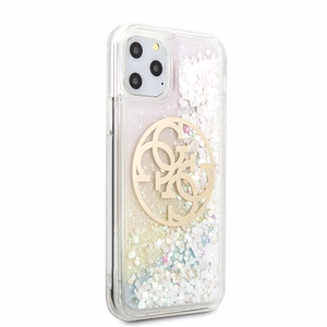 Guess GUHCN58LGIRGP iPhone 11 Pro kõva ümbris Gradient Liquid Glitter Circle Logo