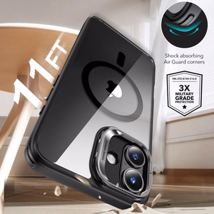 ESR Classic Hybrid Kickstand Halolock MagSafe iPhone 16 Plus + Закалённое стекло Защитная плёнка - чёрный