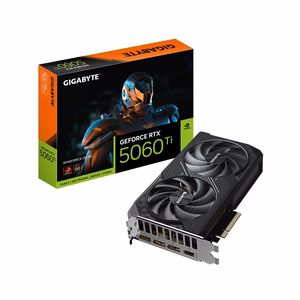 GIGABYTE GeForce RTX 5060 Ti WINDFORCE OC 8G Videokaart - 8GB GDDR7, 128bit, PCI-E 5.0, 2587MHz Core Clock, 3 x DisplayPort, 1 x HDMI, GV-N506TWF2OC-8GD