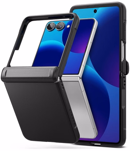 Ringke Onyx Flap ümbris mudelile Samsung Galaxy Z Flip 8 – must