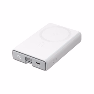Akupank Joyroom JR-PBM01 valge 20W 10000mAh (juhtmevaba laadimine) + Type-C / Lightning kaabel