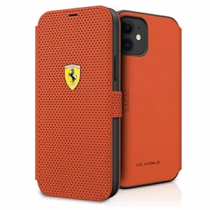 Ferrari FESPEFLBKP12SRE iPhone 12 mini 5.4" punane/punane raamat On Track perforeeritud