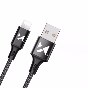 USB Cable Wozinsky "WUC-L2B" Black "Lightning" 200cm