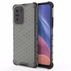Honeycomb Case soomuskaitse TPU kaitsekattega Xiaomi Redmi K40 Pro+ / K40 Pro / K40 / Poco F3 musta värvi jaoks
