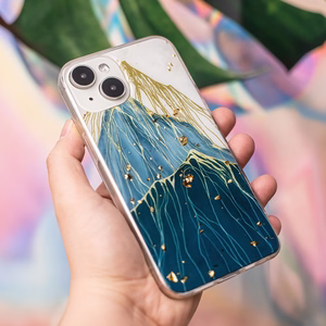 Kuldne Glam ümbris jaoks iPhone 15 Pro 6,1" mountain