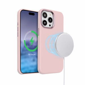 Crong Color Cover LUX Magnetic ümbris seadmele iPhone 15 Pro, MagSafe'iga ühilduv, roosa