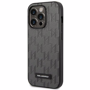 Karl Lagerfeld Saffiano Mono Metal Logo iPhone 14 Pro Max 6.7" Ümbris - hall