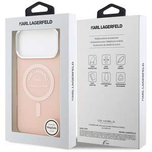 Karl Lagerfeld IML Karl RSG Logo MagSafe Ümbris jaoks iPhone 17 Pro Max - Roosa