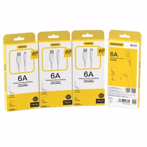 USB kaabel Dudao TGL3L, valge, Type-C, 100 cm (kuni 6A)