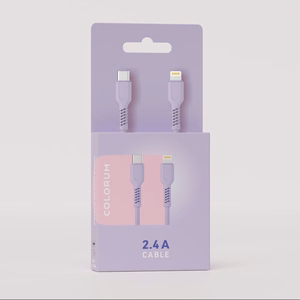 COLORUM cable USB-C - Lightning 1,8m 2,4A CK12-CL-09 xLavenda