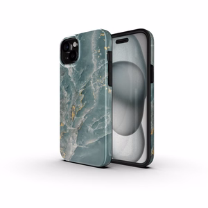 Ümbris jaoks iPhone 16 PLUS Forcell F-Protect Mirage compatible with Magsafe Military Drop-Test roheline marble
