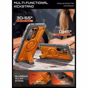 Supcase Unicorn Beetle Pro Mag MagSafe 2-komplektiline ümbris Samsung Galaxy S26 Ultra jaoks - must ja oranž