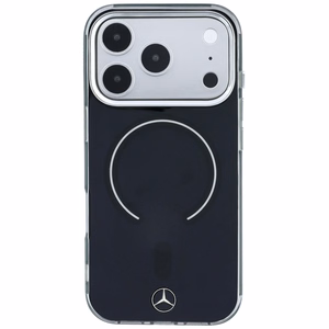 Mercedes Double Layer Iconic Logo ümbris seadmele iPhone 18 Pro Max / 17 Pro Max, MagSafe-ühilduv – must