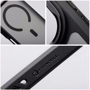 Kaitseümbris seadmele iPhone 18 Pro Max / 17 Pro Max: Forcell F-Protect Smoke Hybrid Premium, MagSafe'iga ühilduv, värv: must