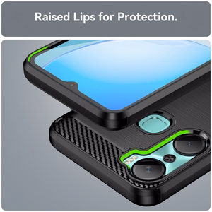 Carbon Case case for Infinix Hot 12 Pro flexible silicone carbon cover black