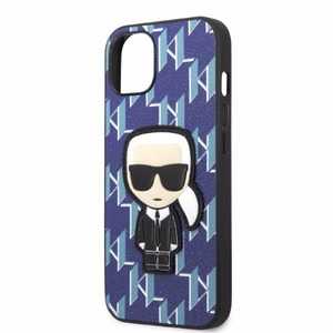 Karl Lagerfeld KLHCP13MPMNIKBL iPhone 13 6.1" жёсткий чехол синий/синий Monogram Ikonik Patch