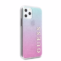Guess GUHCN65PCUGLPBL iPhone 11 Pro Max roosa sinine/roosa sinine kõva ümbris Glitter Gradient