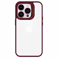 Tel Protect Kickstand Ümbris + camera glass (lens) jaoks Iphone 12 Pro Max burgundia