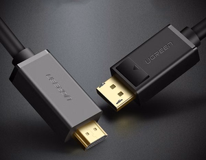 Ugreen ühesuunaline DisplayPort - HDMI kaabel 4K 30Hz 32 AWG 1.5m must (DP101 10239)