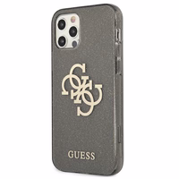 Guess GUHCP12LPCUGL4GBK iPhone 12 Pro Max 6.7" must/must kõva ümbris Glitter 4G Big Logo