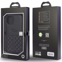 Audi Genuine Leather iPhone 12/12 Pro 6.1" must/must hardcase AU-TPUPCIP12P-Q8/D1-BK