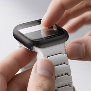 AmazingThing Radix Klaas Ekraanikaitse koos Ümbris jaoks Apple Kell Seeria 11 42mm - must