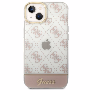 Guess GUHCP14MHG4MHP iPhone 14 Plus/ 15 Plus 6.7" roosa/roosa ümbris 4G Pattern Script