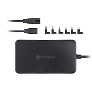 FORCELL F-ENERGY E856 uniwersal laptop laadija 90W (6 adaptors) - czarny