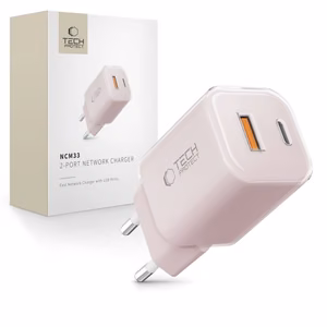 Tech-Protect NCM33W 2-port PD33W/QC3.0 wall laadija - roosa