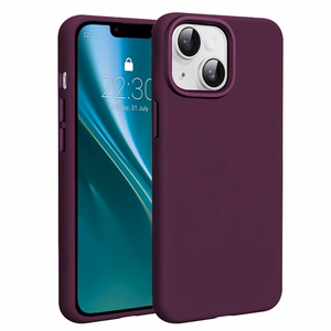 Etteri Silicone Mag ümbris iPhone 15 6,1 tolli jaoks, tume kirsipunane
