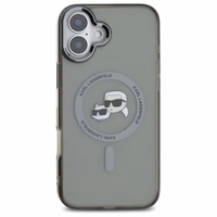 Karl Lagerfeld IML Metal Karl&Choupette Head MagSafe Ümbris jaoks iPhone 16 Plus - must