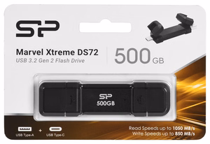 Silicon Power DS72 USB mälupulk 500 GB USB Type-A / USB Type-C 3.2 Gen 2 (3.1 Gen 2) must