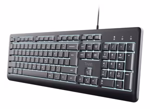Trust Primo valgustatud klaviatuur kodu/kontori USB QWERTY US English must
