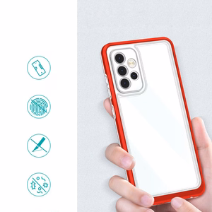 Läbipaistev 3in1 ümbris Samsung Galaxy A73 raamkate Gel Red
