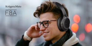 Krüger&Matz F8A juhtmeta kõrvaklapid ANC-ga, mustad