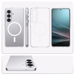 Spigen Ultra Hybrid Mag MagSafe ümbris Samsung Galaxy S26 Plus jaoks läbipaistev ja valge