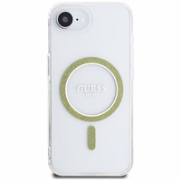 Guess IML Glitter Circle MagSafe iPhone 16e Ümbris - Clear