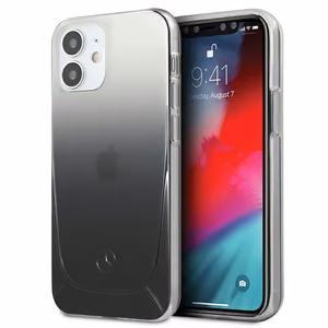 Mercedes Läbipaistev Line ümbris iPhone 12 mini jaoks - must