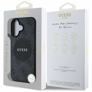 Guess 4G Circle Classic Logo MagSafe ümbris jaoks iPhone 16 - must